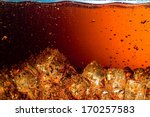 Cola with Ice. Food background