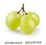 Green Grape Isolated On White....