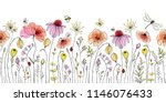 Seamless Floral Border With...