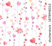 Hearts Seamless Pattern With...