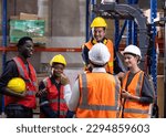 Small photo of Warehouse manager assesses individual performance of staff. Evaluate work quality, skill levels, improvement needs. Giving guidance and direction. Identifying competency gaps, creating an action plan