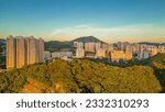 Small photo of Vibrant neighborhood of Shun Lee district in Hong Kong, July 12 2023