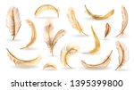 vector gold feathers collection ... | Shutterstock .eps vector #1395399800