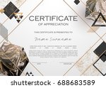 qualification certificate of... | Shutterstock .eps vector #688683589