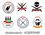 vape vaping vapor cigarette... | Shutterstock .eps vector #423093940