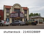 Small photo of Forsyth, Montana - May 28, 2020: The Roxy Theater, playing the movie Grease, downtown.