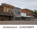 Small photo of Forsyth, Montana - May 28, 2020: A row of businesses, featuring a casino.