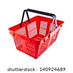 empty red shopping basket.... | Shutterstock . vector #140924689