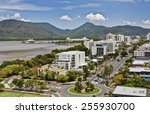 aerial view of tropical city of Cairns QLD