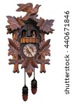 Antique Cuckoo Clock Isolated...