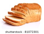 The Cut Loaf Of Bread With...
