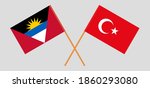 crossed flags of turkey and... | Shutterstock . vector #1860293080