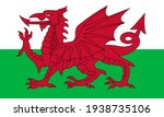 Flag Of Wales. Official Colors. ...