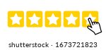 five star icons ratings  5 star ... | Shutterstock .eps vector #1673721823