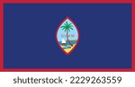 Flag of Guam. Vector illustration, Guam flag vector, National Flag of  Guam.