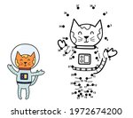 connect the dots and draw a... | Shutterstock .eps vector #1972674200