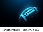 a rugby ball and american... | Shutterstock .eps vector #1863975169