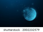 golf ball. low polygon line ... | Shutterstock .eps vector #2002232579