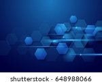 blue abstract technology... | Shutterstock .eps vector #648988066