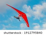 Bright Paraglider Wing In The...