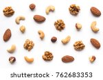 Isolated Nuts Pattern Backdrop. ...