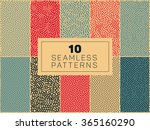 set of ten vector seamless... | Shutterstock .eps vector #365160290