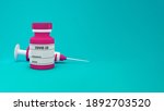 syringe and vaccine bottle 3d... | Shutterstock . vector #1892703520
