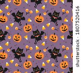 cute vampire and halloween... | Shutterstock .eps vector #1807520416