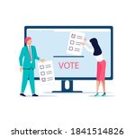 concept of electronic voting.... | Shutterstock .eps vector #1841514826