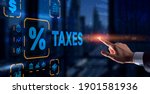 Small photo of Concept of taxes paid by individuals and corporations such as VAT, income tax and property tax. Background for your business.