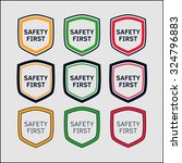 safety first icon in shape of... | Shutterstock . vector #324796883