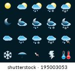 illustration set of icons on a... | Shutterstock .eps vector #195003053