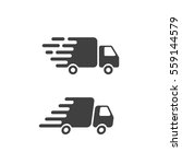 delivery truck icon flat style... | Shutterstock . vector #559144579