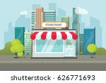 storefront in city vector... | Shutterstock .eps vector #626771693