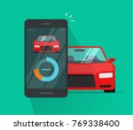 smart car security on... | Shutterstock .eps vector #769338400