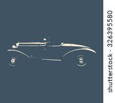 car silhouette. retro car.... | Shutterstock .eps vector #326395580