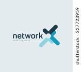 network logo. geometric... | Shutterstock .eps vector #327723959