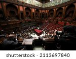 Small photo of Rome, Italy - January 25, 2022: A general view of the Chamber of Deputies during the vote to elect ItalyOs new president.