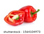 Red Sweet Pepper Isolated On...