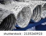 assortment of non-insulated aluminum air ducts, bacterial and pvc air ducts