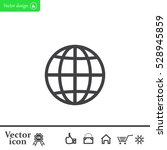 the globe icon. flat vector... | Shutterstock .eps vector #528945859