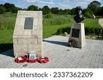 Small photo of Benouville, France, July 6, 2023. Memorial to Major John Howard and the capture of Pegasus Bridge on June 6, 1944.