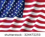 waving flag of united states of ... | Shutterstock .eps vector #324472253