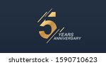 5 years anniversary vector icon ... | Shutterstock .eps vector #1590710623