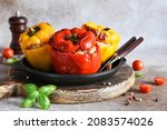 Stuffed pepper. paprika with...