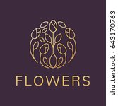 floral logo. flower icon.... | Shutterstock .eps vector #643170763