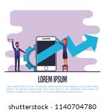 business people poster with... | Shutterstock .eps vector #1140704780