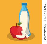 delicious juice bottle | Shutterstock .eps vector #1161411289
