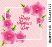 happy mothers day card | Shutterstock .eps vector #1351666523