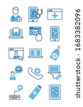 bundle of health online set... | Shutterstock .eps vector #1683382096